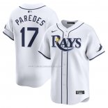 Camiseta Beisbol Hombre Tampa Bay Rays Isaac Paredes Primera Limited Blanco