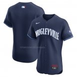 Camiseta Beisbol Hombre Chicago Cubs City Connect Elite Azul