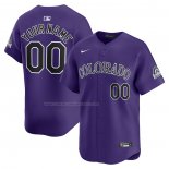Camiseta Beisbol Hombre Colorado Rockies Alterno Limited Personalizada Violeta