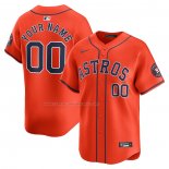 Camiseta Beisbol Hombre Houston Astros Alterno Limited Personalizada Naranja