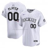 Camiseta Beisbol Hombre Colorado Rockies 2024 World Tour Mexico City Series Primera Limited Pick-A-Player Blanco