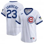 Camiseta Beisbol Hombre Chicago Cubs Ryne Sandberg Throwback Cooperstown Limited Blanco