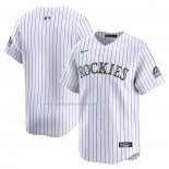 Camiseta Beisbol Hombre Colorado Rockies Primera Limited Blanco