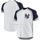 Camiseta Beisbol Hombre New York Yankees Big & Tall Full Snap Blanco