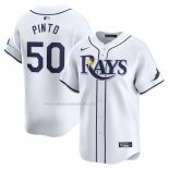 Camiseta Beisbol Hombre Tampa Bay Rays Rene Pinto Primera Limited Blanco