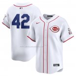 Camiseta Beisbol Hombre Cincinnati Reds 2024 Jackie Robinson Day Primera Limited Blanco