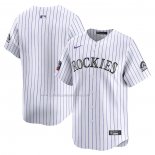 Camiseta Beisbol Hombre Colorado Rockies 2024 World Tour Mexico City Series Primera Limited Blanco