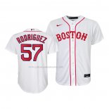 Camiseta Beisbol Nino Boston Red Sox Eduardo Rodriguez Replica 2021 Blanco